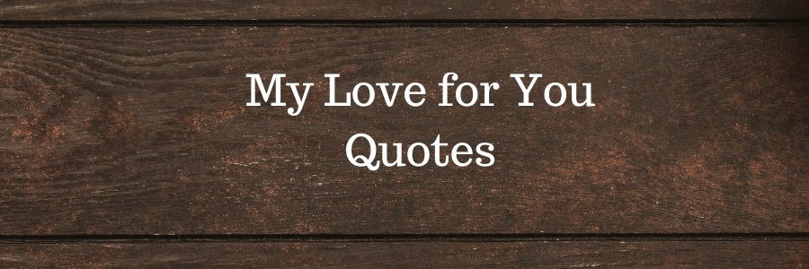 My Love for You Quotes