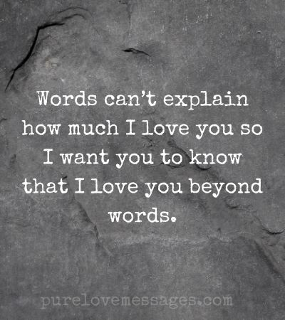 Can you how i love t words describe much Short Love