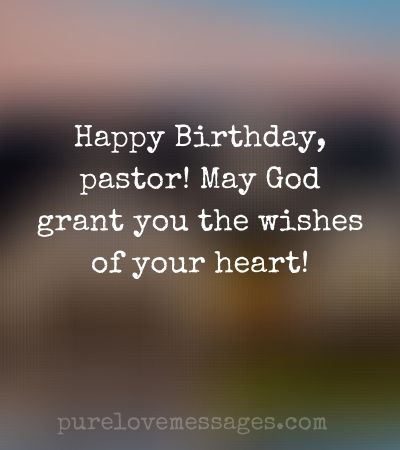 Birthday Message for Pastor