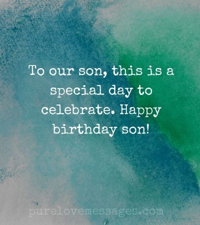 Happy Birthday Son from Mom and Dad