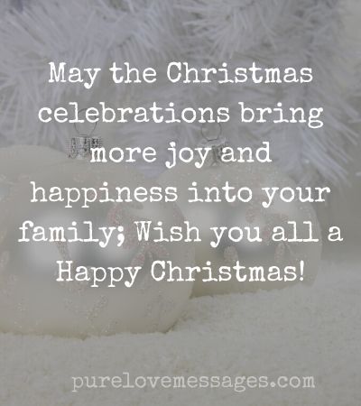 Christmas wishes for family members