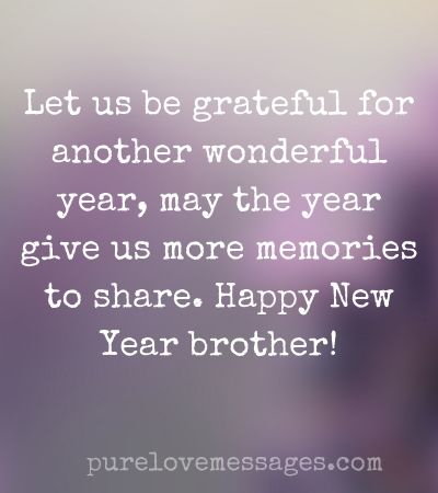 Happy New Year Wishes for Brother - Pure Love Messages