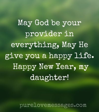 New Year Wishes to Daughter