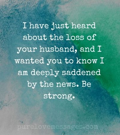 Message of Sympathy for Loss of Husband