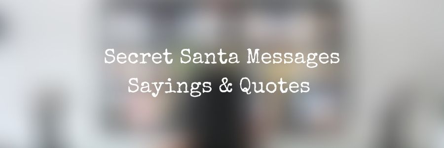 Secret Santa Messages