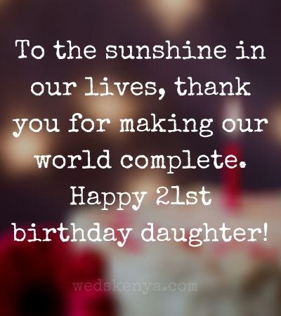 What Can I Write in My Daughter’s 21st Card?