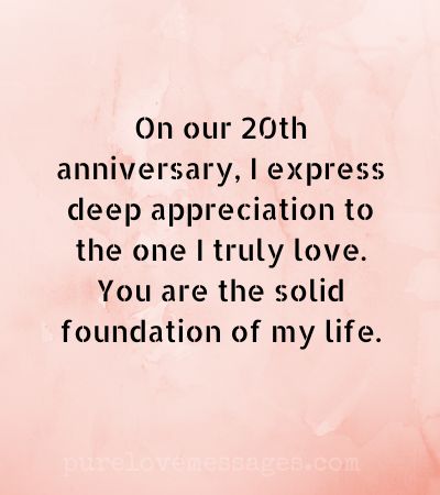 20th Marriage Anniversary Wishes