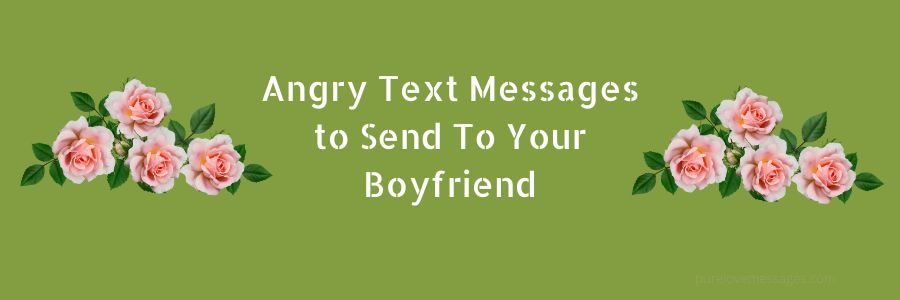 Angry text messages to boyfriend