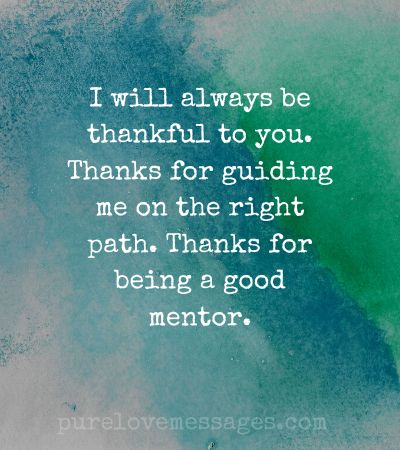 Appreciation Message to Mentor