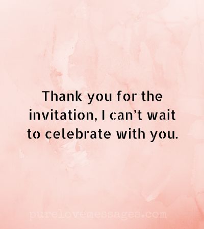 Birthday Invitation Reply Message