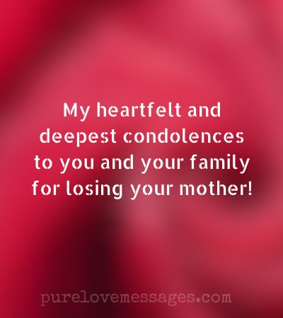 Condolences Messages for Loss of Mother
