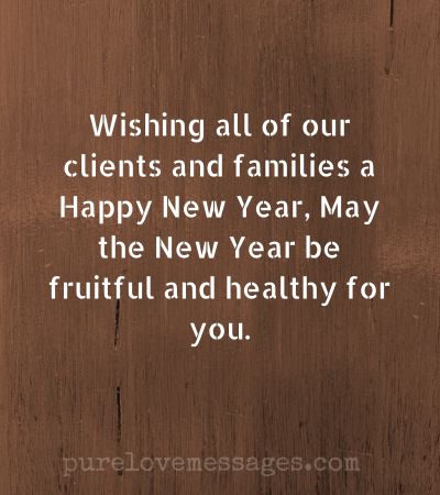 Happy New Year Message to Clients